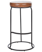 Set of 2 Bar Stools MILROY Faux Leather Brown