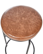 Set of 2 Bar Stools MILROY Faux Leather Brown