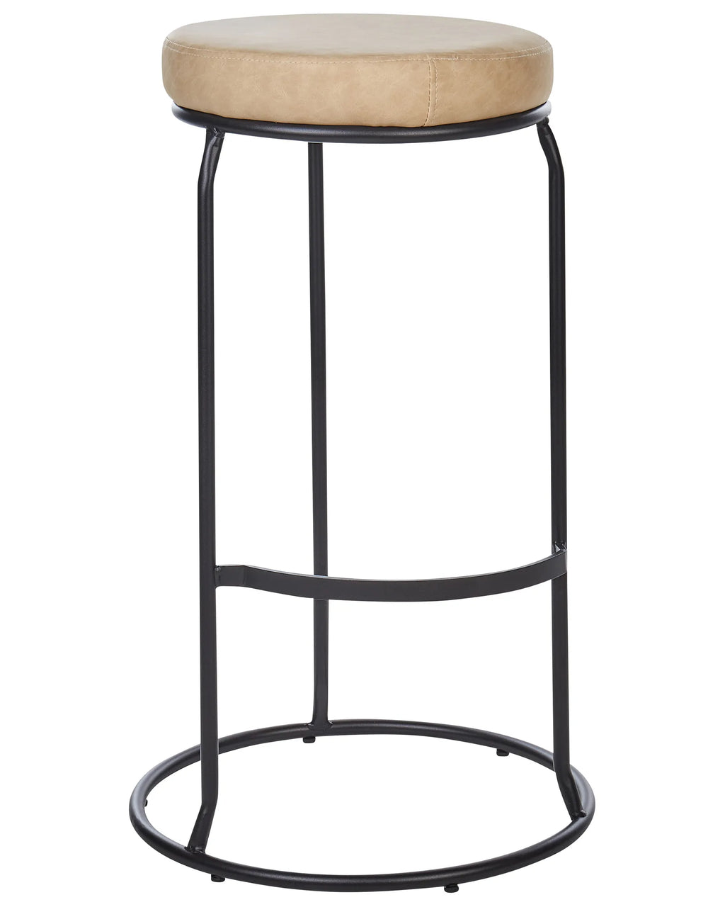 Set of 2 Bar Stools MILROY Faux Leather Beige