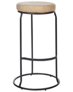 Set of 2 Bar Stools MILROY Faux Leather Beige