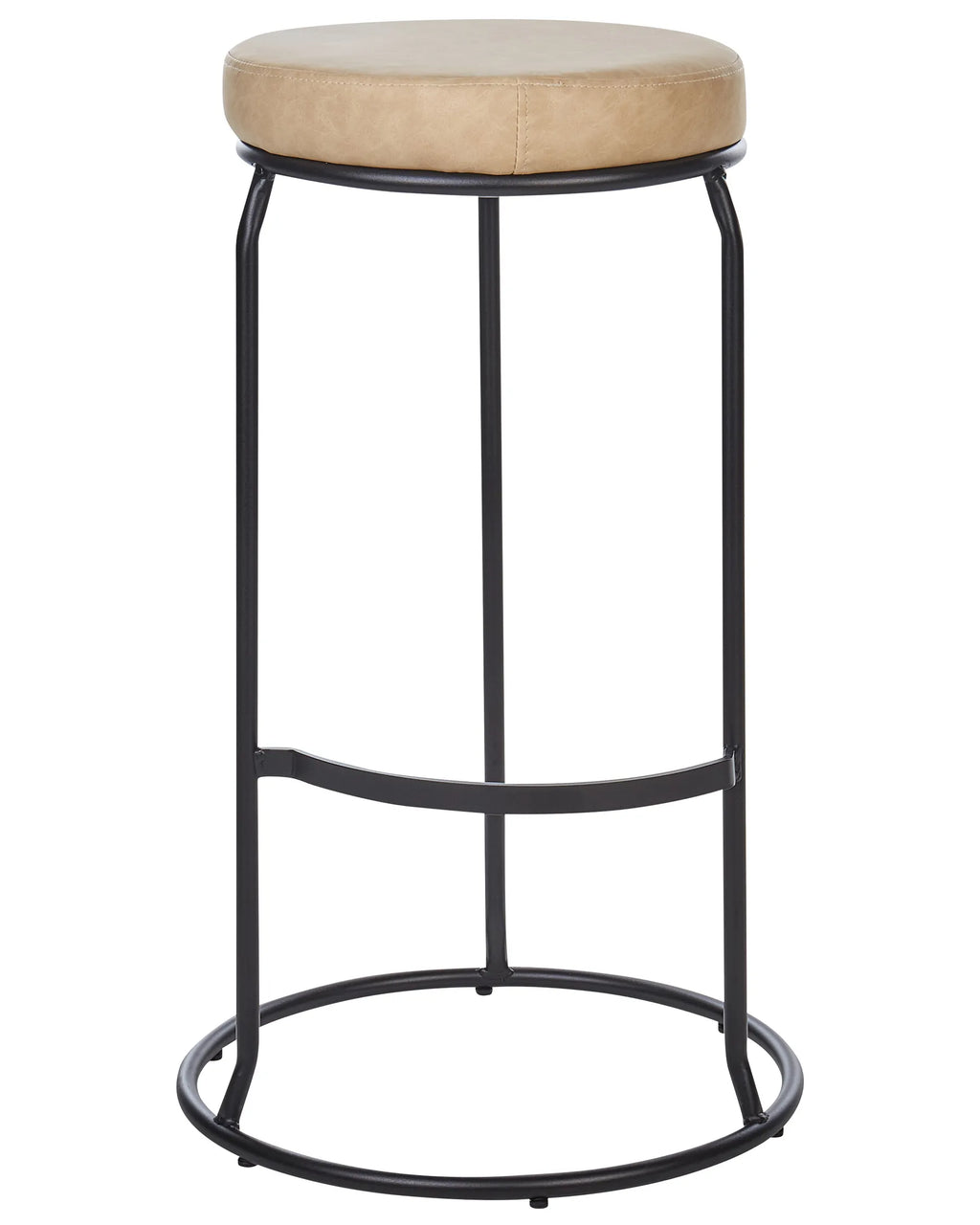 Set of 2 Bar Stools MILROY Faux Leather Beige
