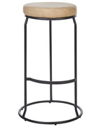 Set of 2 Bar Stools MILROY Faux Leather Beige