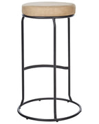 Set of 2 Bar Stools MILROY Faux Leather Beige