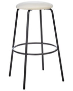 Set of 2 Bar Chairs MORTON Velvet Off-White