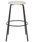 Set of 2 Bar Chairs MORTON Velvet Off-White