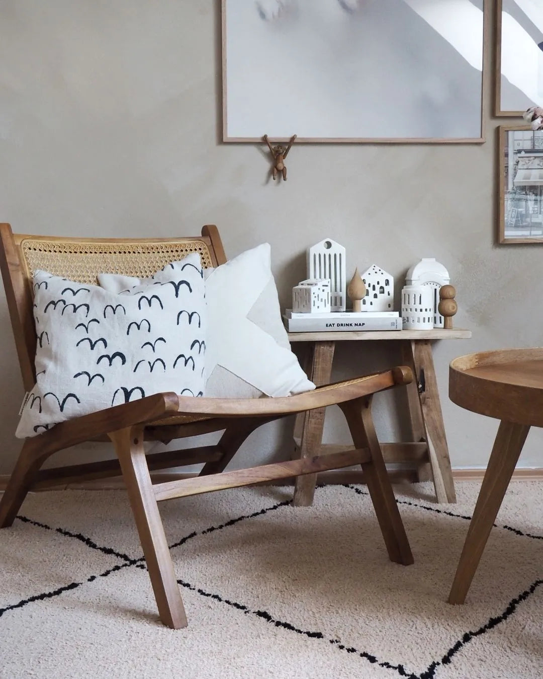 Armchair MIDDLETOWN Mahogany Natural