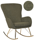 Rocking Chair ANASET Boucle Dark Green