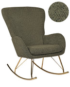 Rocking Chair ANASET Boucle Dark Green