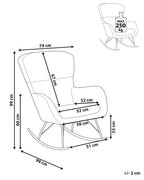 Rocking Chair ANASET Boucle Sand Beige