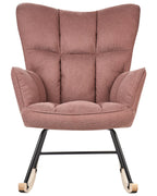 Rocking Chair OULU Fabric Pink