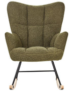 Rocking Chair OULU Boucle Dark Green