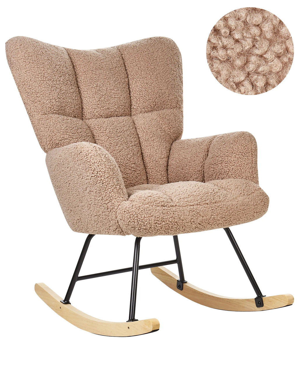 Rocking Chair OULU Boucle Sand Beige