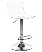 Set of 2 Bar Chairs IMOLA Swivel Transparent