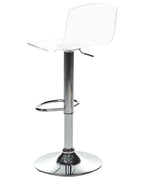 Set of 2 Bar Chairs IMOLA Swivel Transparent