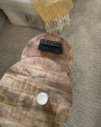 Set of 2 Coffee Tables CLATON Brown