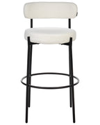 Set of 2 Bar Chairs ALLISON Boucle White