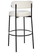 Set of 2 Bar Chairs ALLISON Boucle White