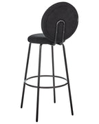 Set of 2 Bar Chairs EMERY Boucle Black