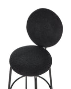 Set of 2 Bar Chairs EMERY Boucle Black