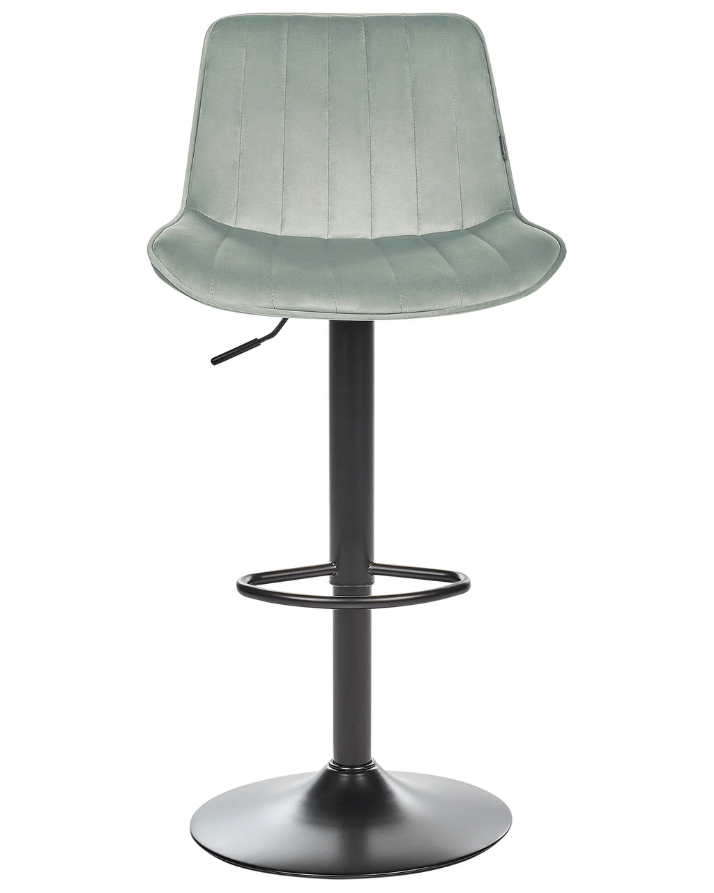 Set of 2 Bar Chairs DUBROVNIK Velvet Swivel Mint Green