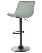 Set of 2 Bar Chairs DUBROVNIK Velvet Swivel Mint Green