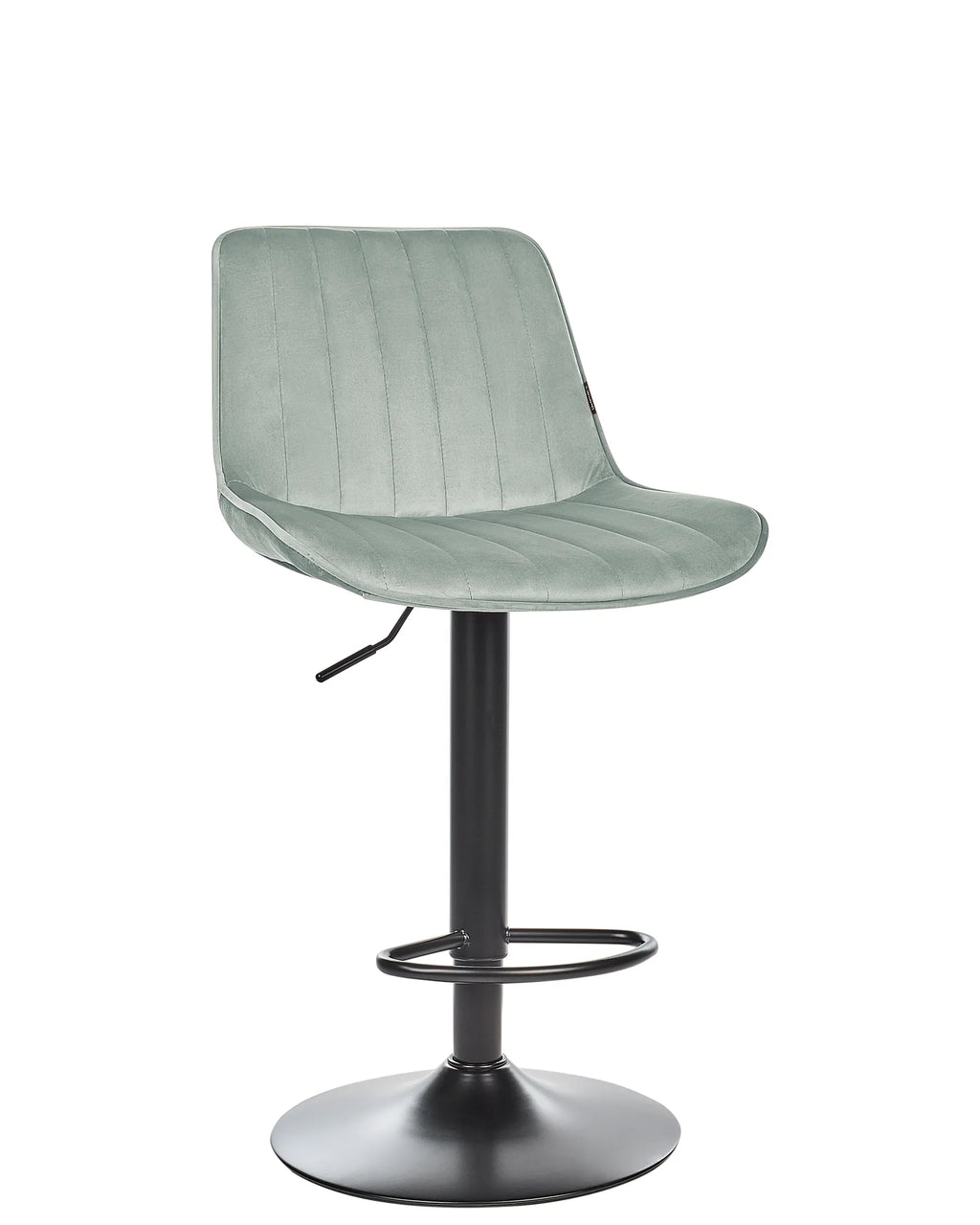 Set of 2 Bar Chairs DUBROVNIK Velvet Swivel Mint Green