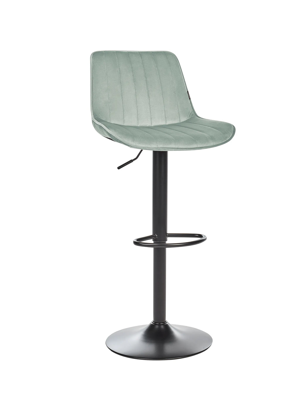 Set of 2 Bar Chairs DUBROVNIK Velvet Swivel Mint Green