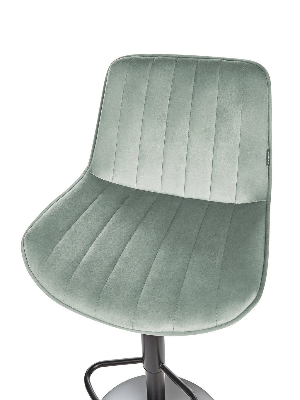 Set of 2 Bar Chairs DUBROVNIK Velvet Swivel Mint Green