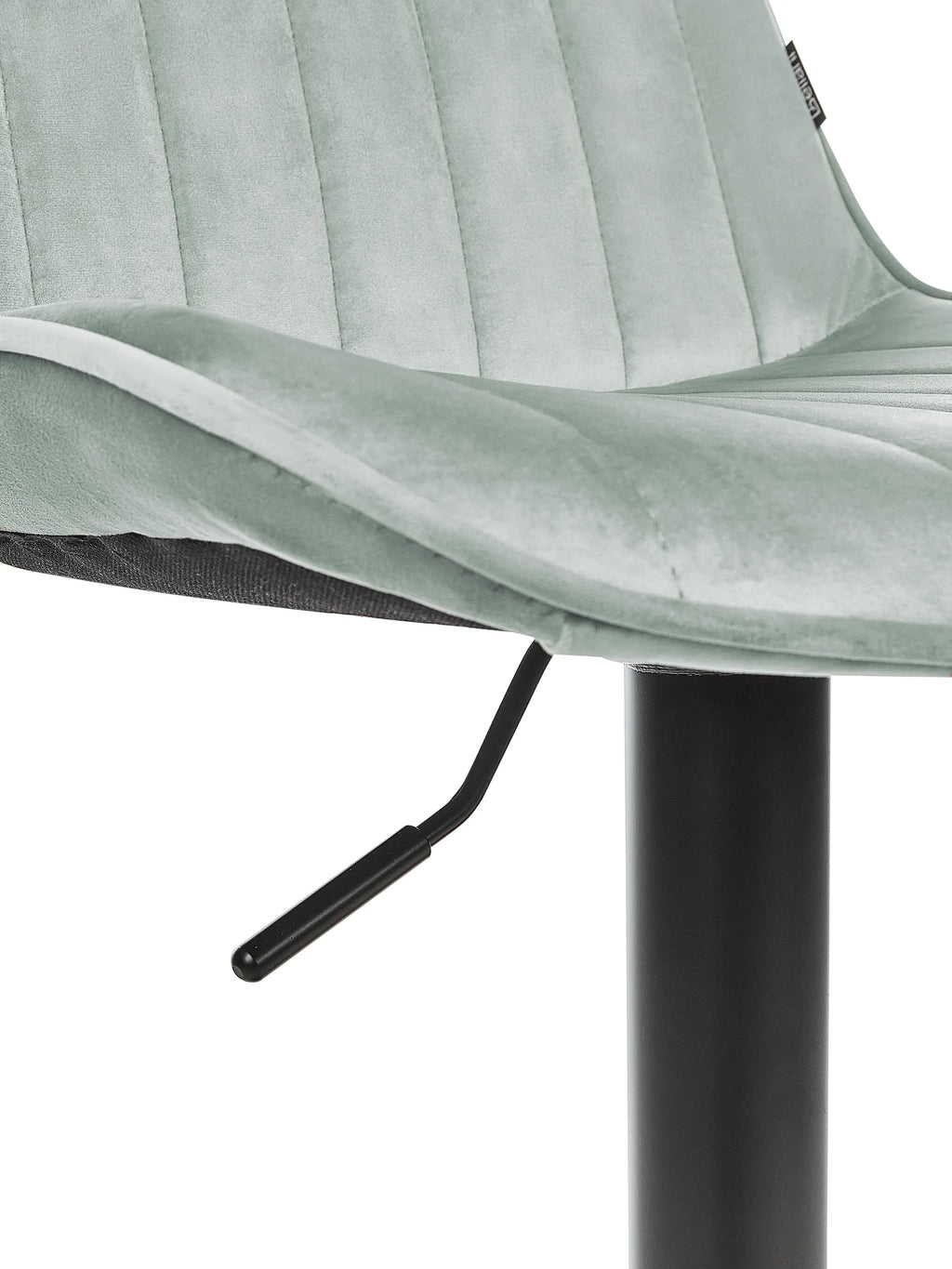 Set of 2 Bar Chairs DUBROVNIK Velvet Swivel Mint Green