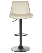 Set of 2 Bar Chairs DUBROVNIK Faux Leather Swivel Light Beige