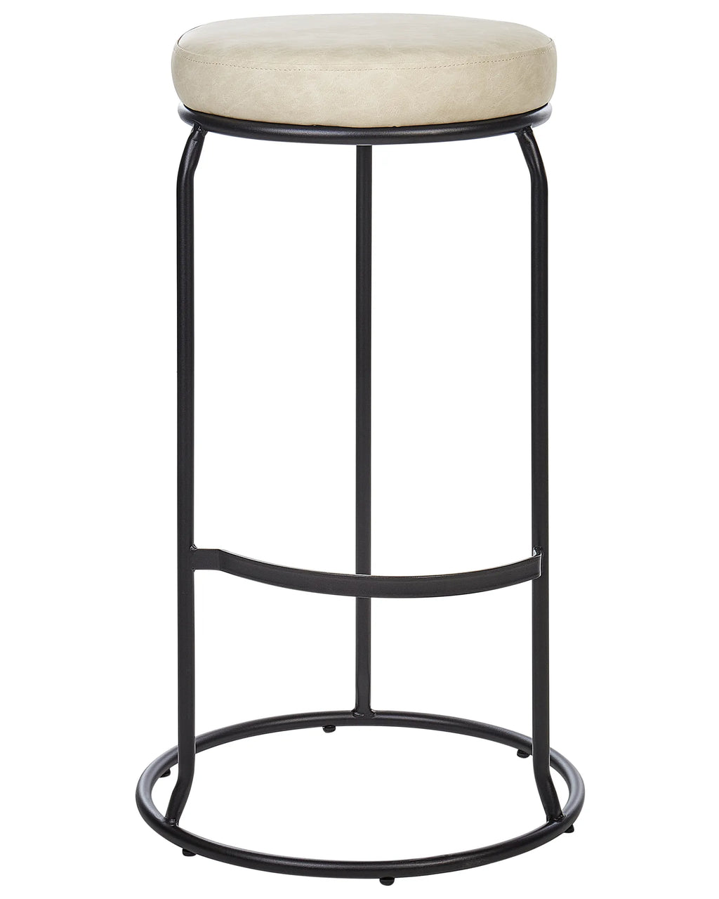 Set of 2 Bar Stools MILROY Faux Leather Light Beige