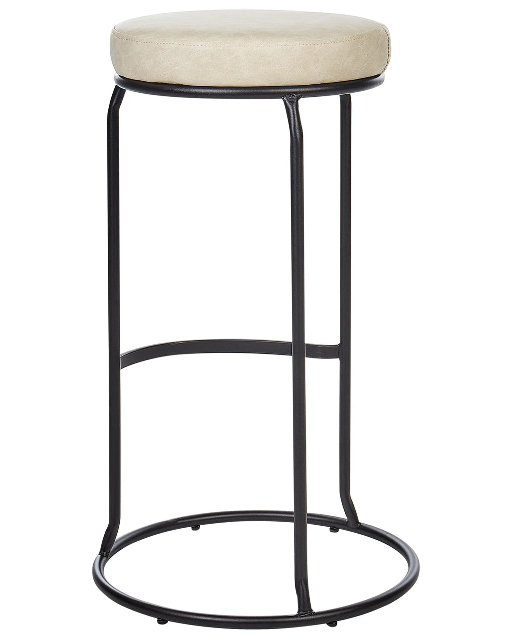 Set of 2 Bar Stools MILROY Faux Leather Light Beige