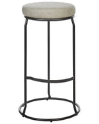 Set of 2 Bar Stools MILROY Faux Leather Light Grey