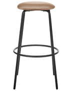 Set of 2 Bar Stools MORTON Velvet Light Brown