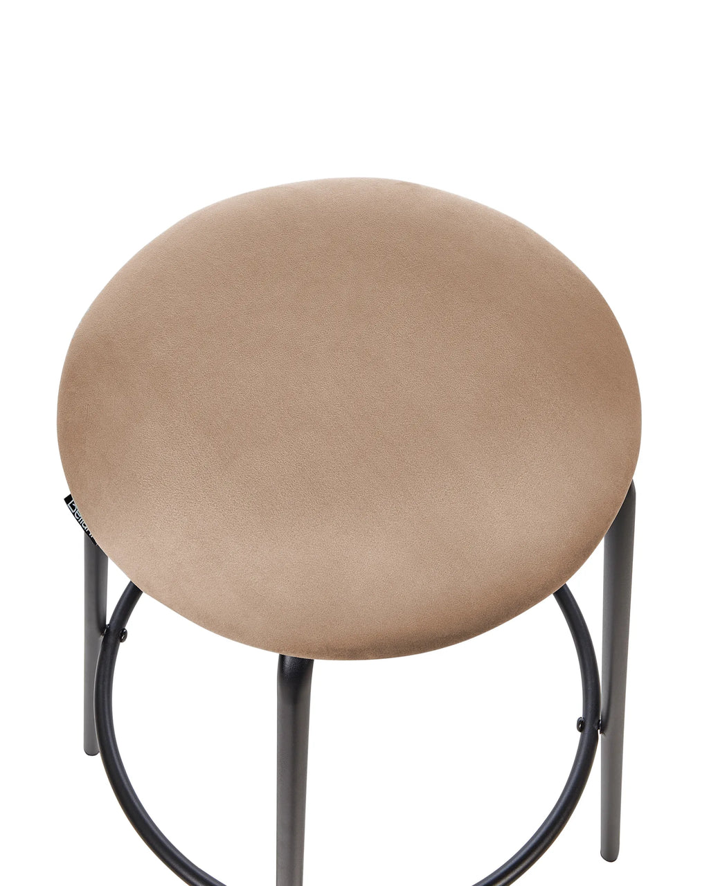 Set of 2 Bar Stools MORTON Velvet Light Brown