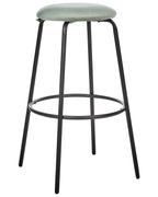 Set of 2 Bar Stools MORTON Velvet Mint Green