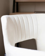 Set of 2 Dining Chairs SANILAC Velvet White