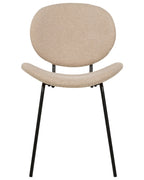 Set of 2 Dining Chairs LUANA Boucle Taupe