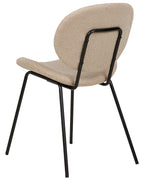 Set of 2 Dining Chairs LUANA Boucle Taupe