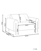 Armchair ASKIM Fabric Light Grey
