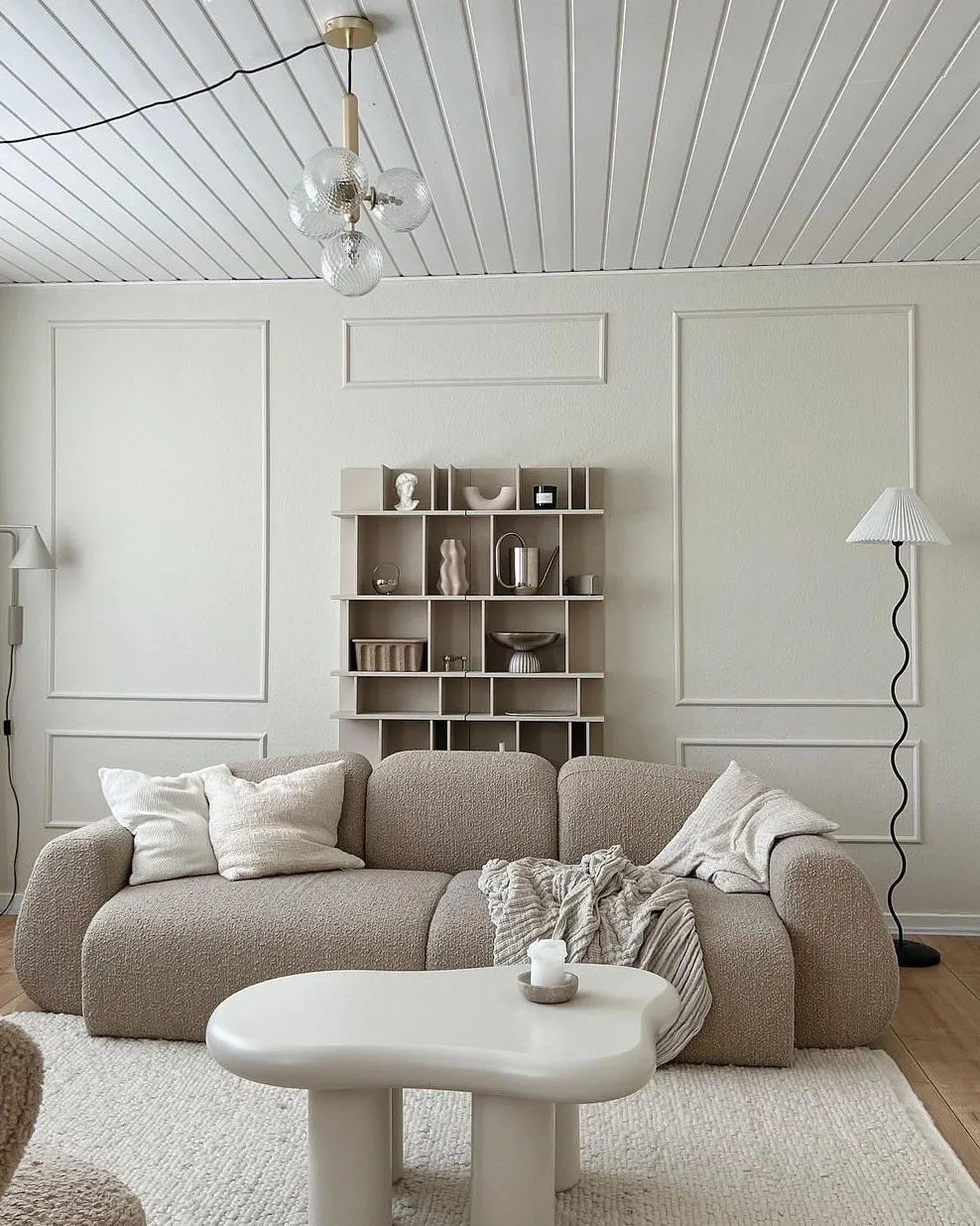 Coffee Table PAVERO Off-White — angled product view
