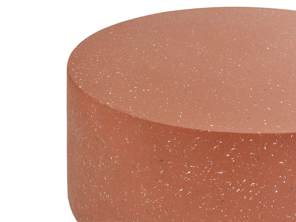 Coffee Table TREZZO 90 cm 90 cm Terrazzo Effect Red Terrazzo