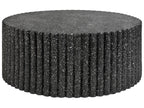 Coffee Table POZZA II 106 cm 106 cm Terrazzo Effect Black Terrazzo