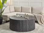 Coffee Table POZZA II 106 cm 106 cm Terrazzo Effect Black Terrazzo