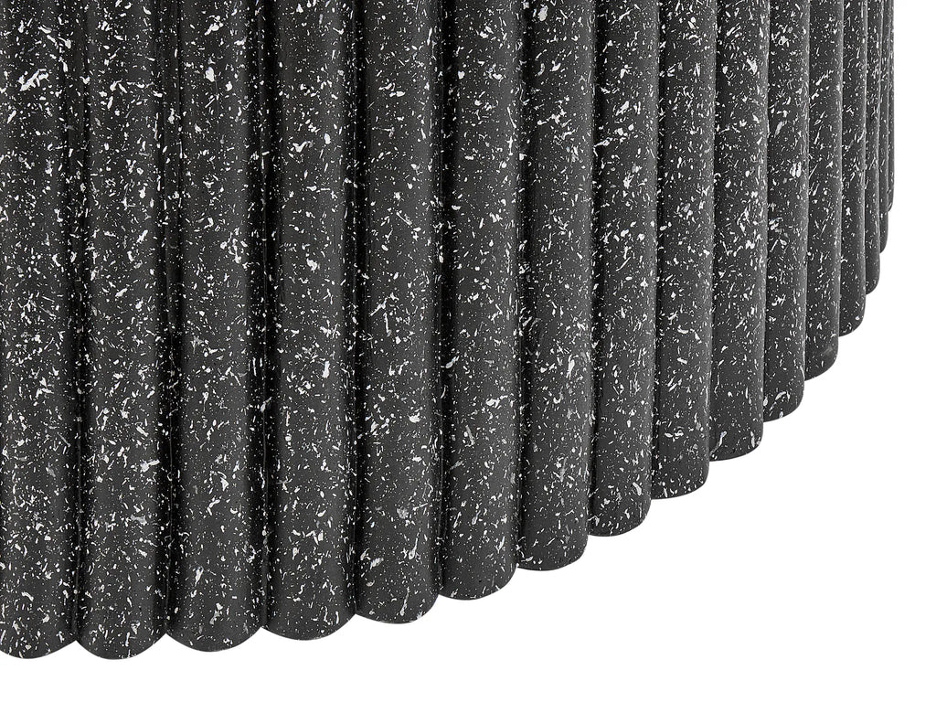 Coffee Table POZZA II 106 cm 106 cm Terrazzo Effect Black Terrazzo