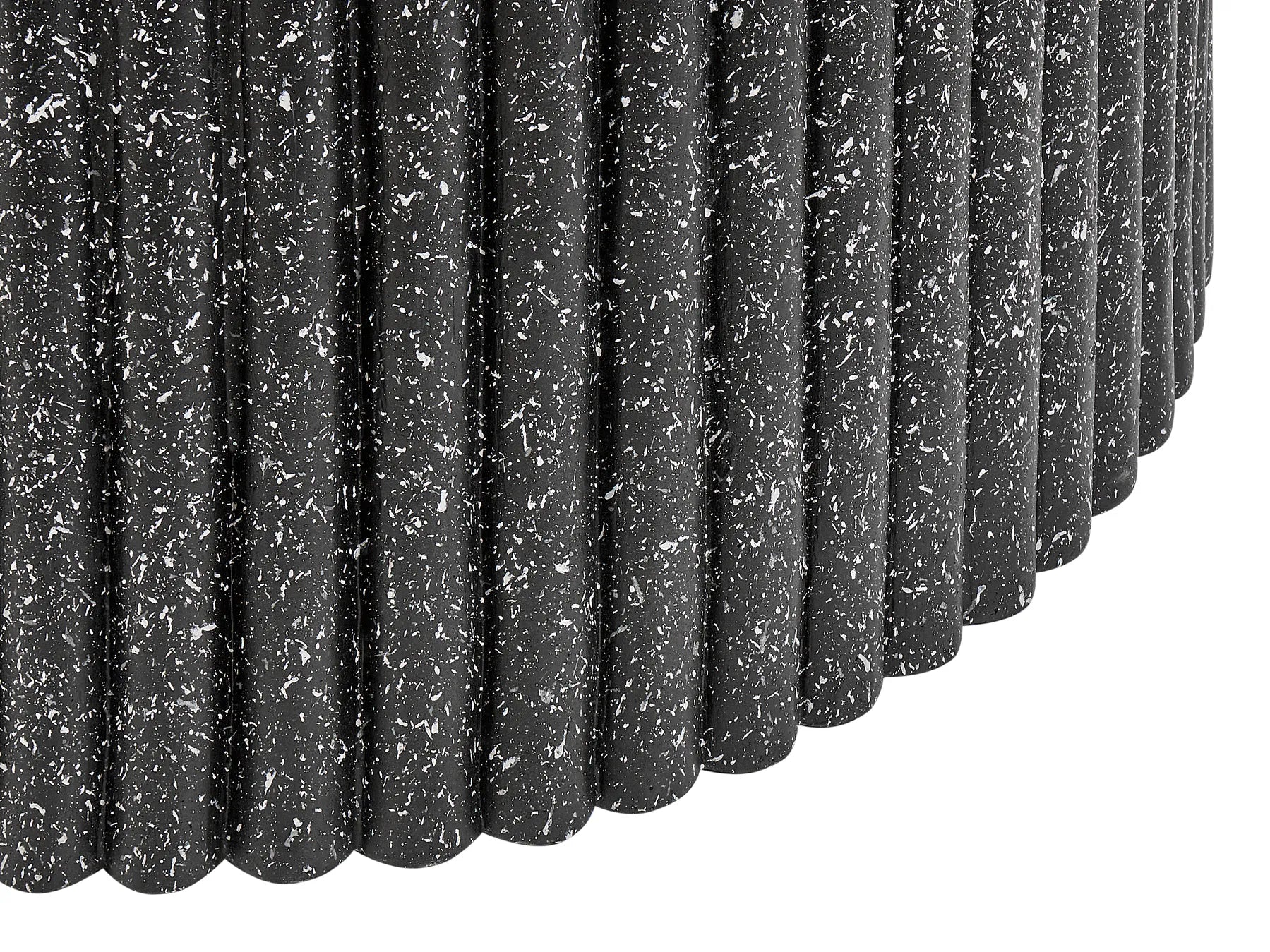 Coffee Table POZZA II 106 cm 106 cm Terrazzo Effect Black Terrazzo