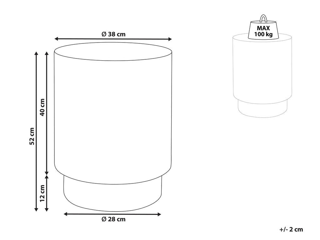 Side Table BICCARI 38 cm 38 cm White