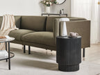 Side Table WAVENO 38 cm 38 cm Black — front product view