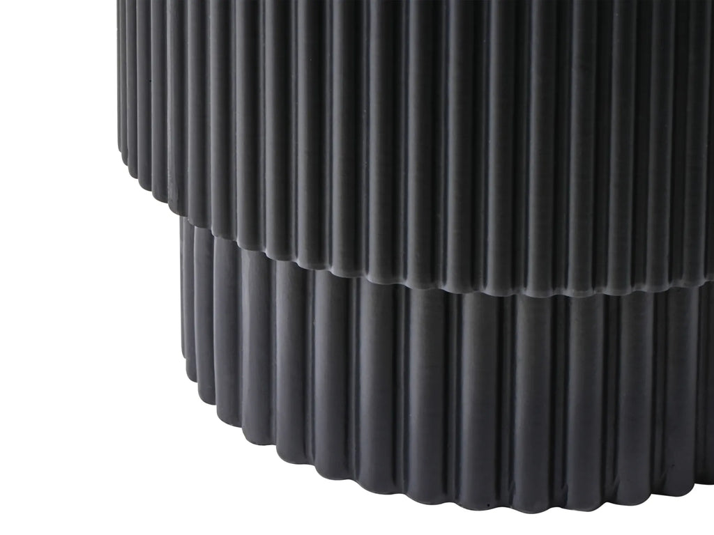 Side Table WAVENO 38 cm 38 cm Black — close-up detail