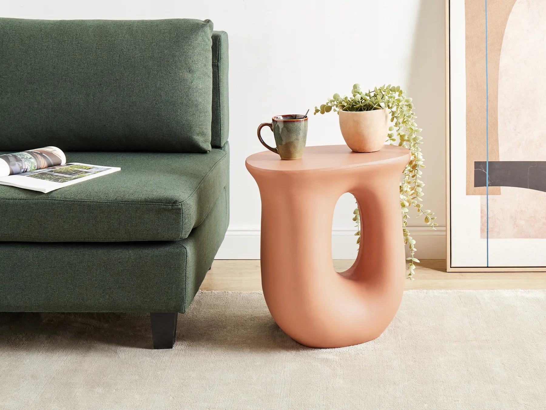 Side Table IDRO 42 cm 28 cm Orange